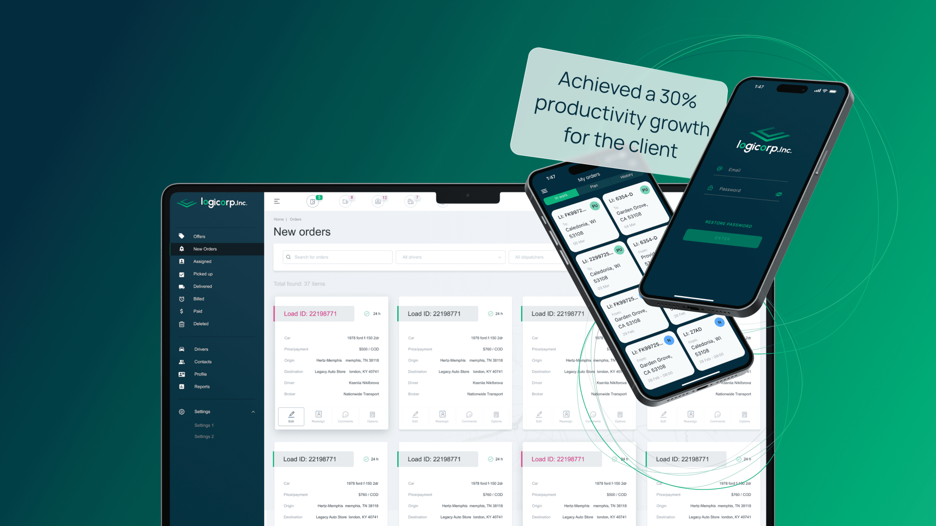 Logicorp.inc: Digital Truck Management Platform | WEZOM Case